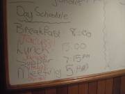 Daily schedule?